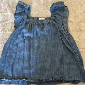 LC Lauren Conrad Light Blue Denim Top